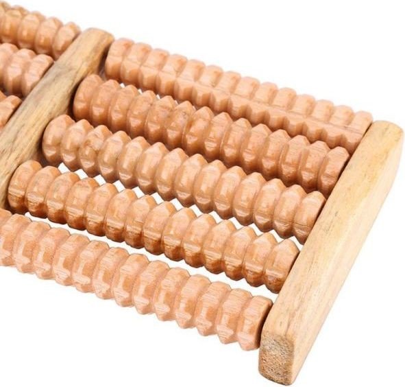 Traditional Wooden Roller Foot Massager Tool