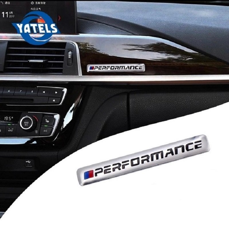 NEW Car Sticker Performance Motor sport Metal Logo Aluminum Emblem Grill Badge for BMW  Silver