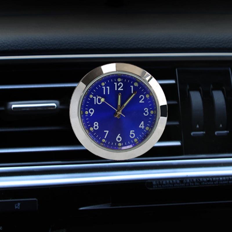 Watch Analog Quartz Car Clock Pocket Decor Blue