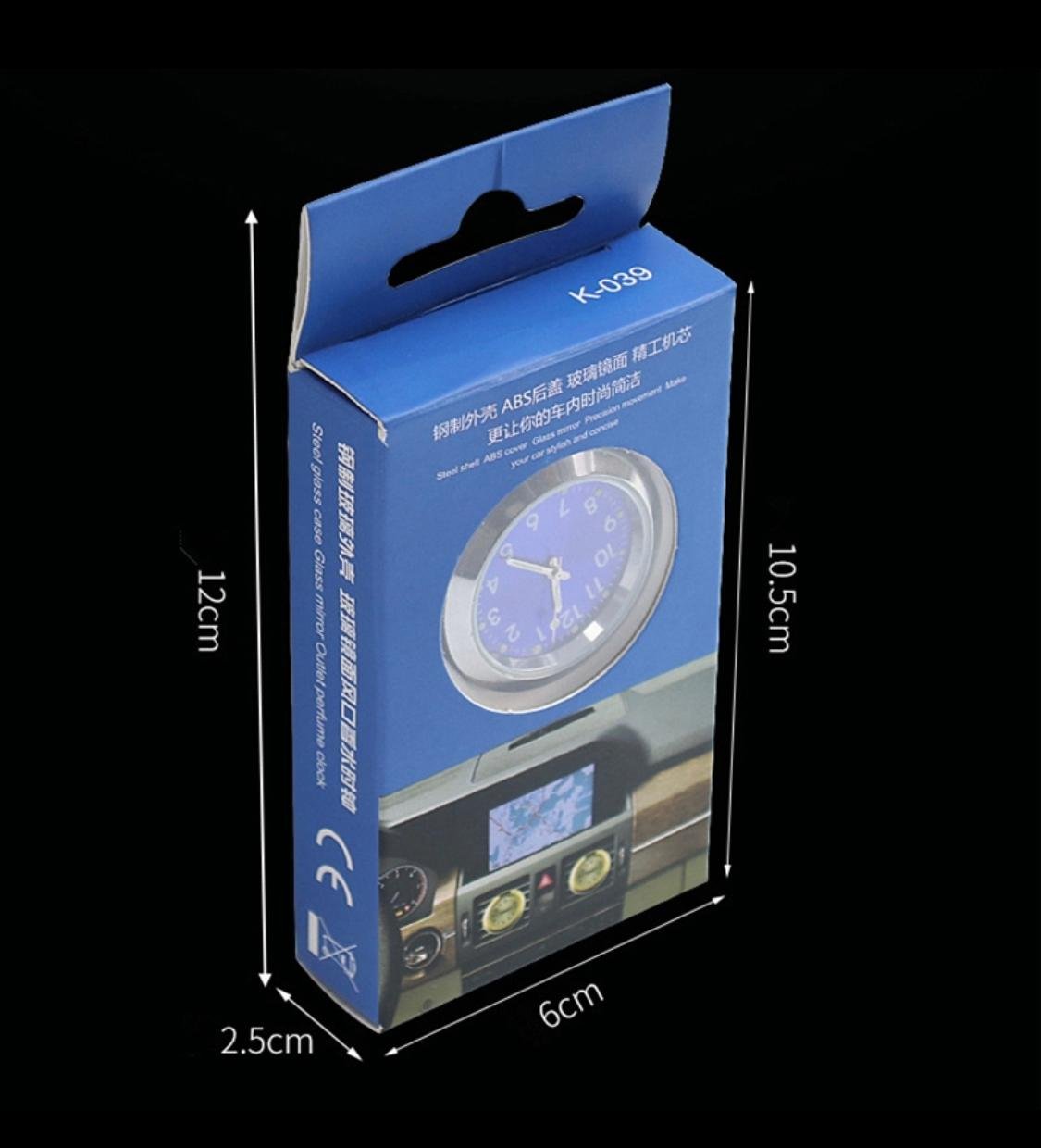 Watch Analog Quartz Car Clock Pocket Decor Blue