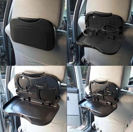 1pcs Folding Auto Car Back Seat Table Drink Food Cup Tray Holder Stand 