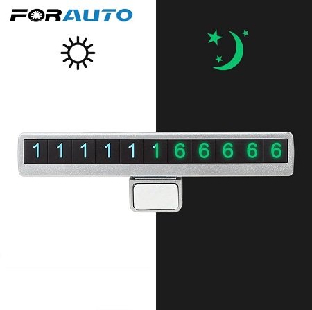 Car Luminous Temporary Parking  Mobile Phone Number Card Plate