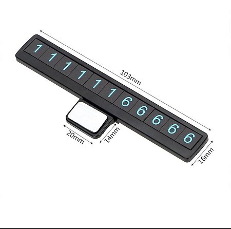Car Luminous Temporary Parking  Mobile Phone Number Card Plate
