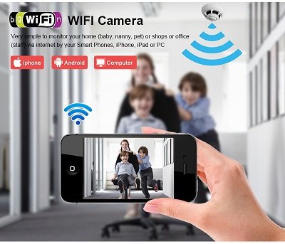 Wireless WiFi P2P Smoke Detector Camera