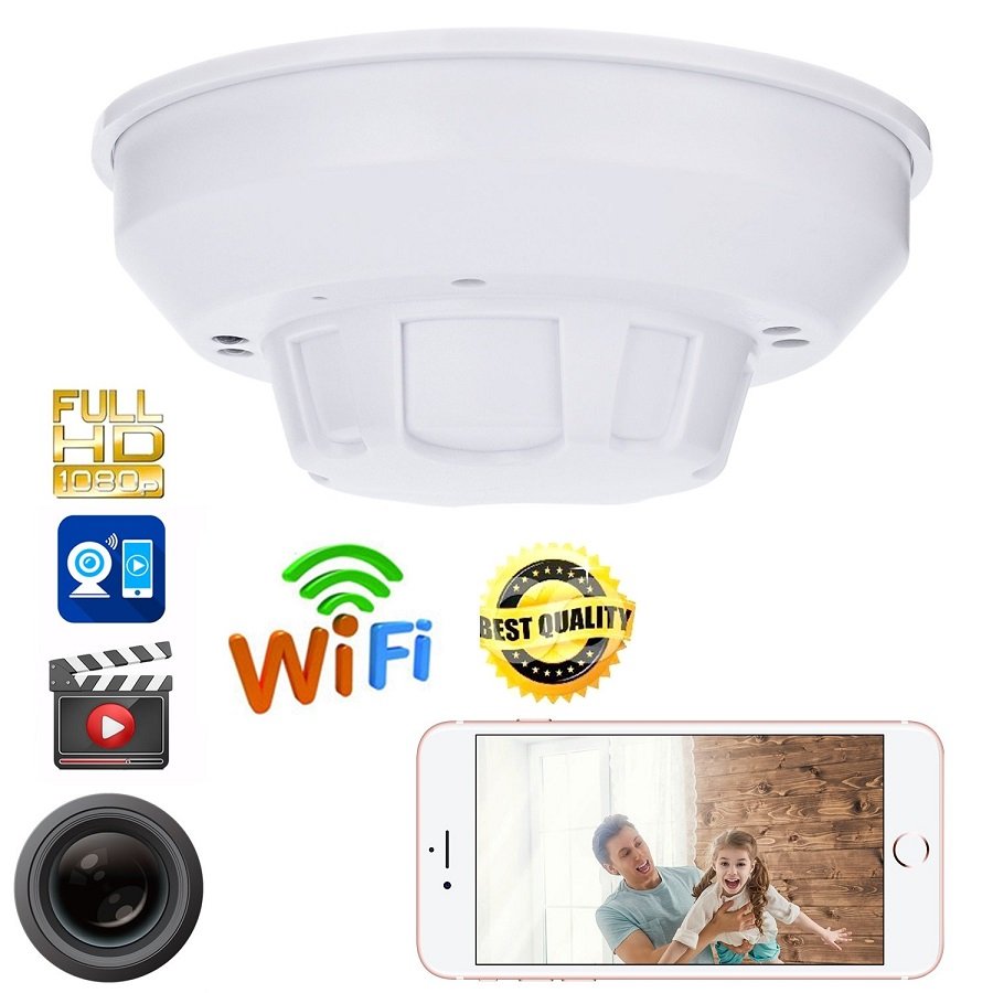 Wireless WiFi P2P Smoke Detector Camera