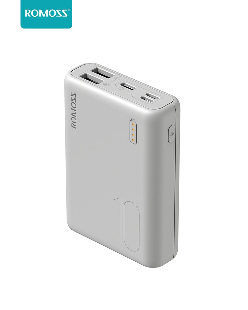 Romoss simple10 power bank 10000mah 3-input and 2 output (new model) small size