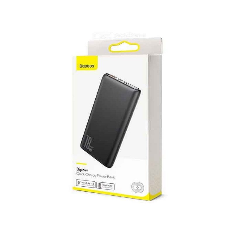 Baseus Bipow Quick Charge Power Bank 10000mAh - Black