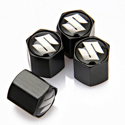 4X Suzuki Logo Car Wheel Tyre Valves Dust Stems Air Caps + Keychain