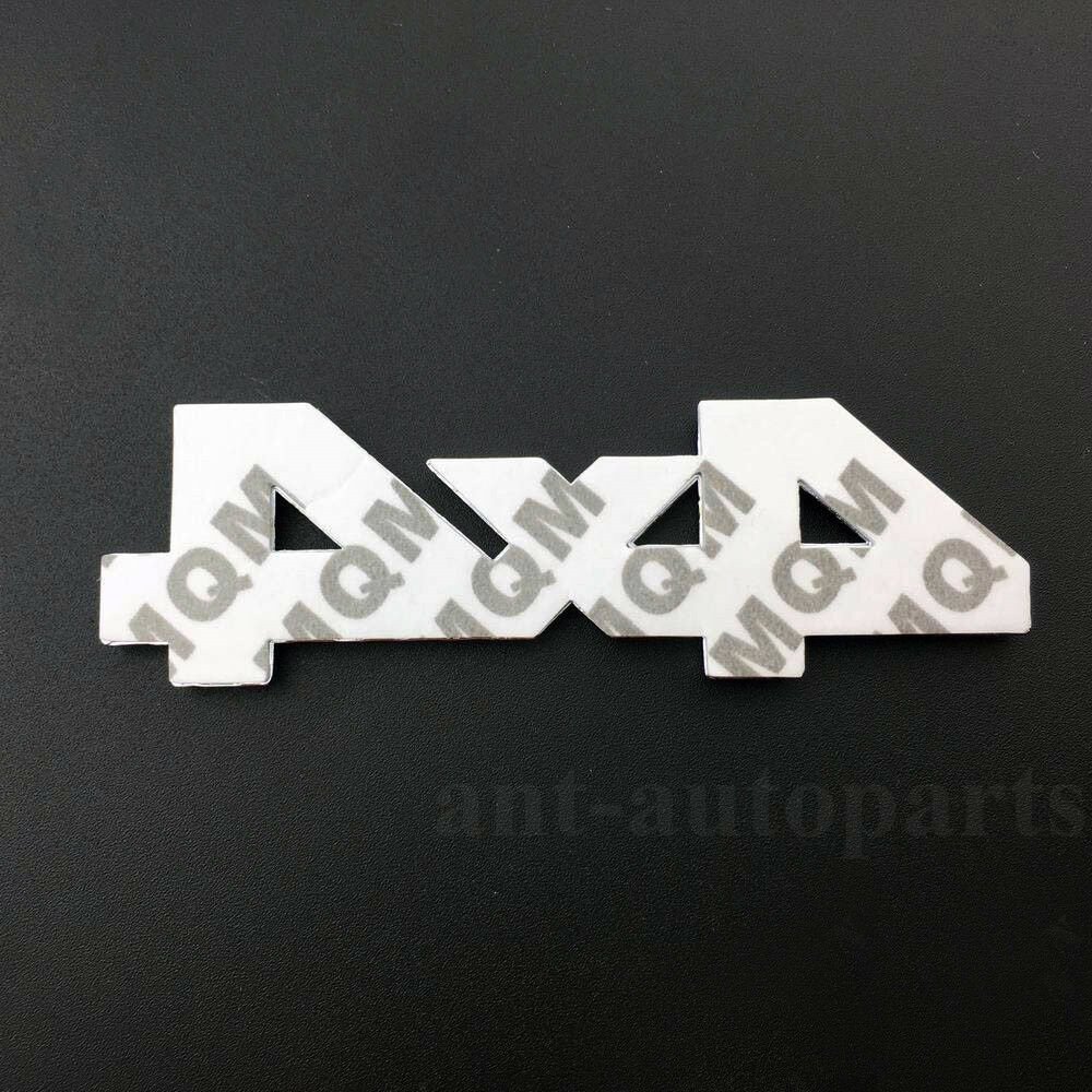4x4 Chrome Metal Logo Car Rear Trunk Decals Sticker Red