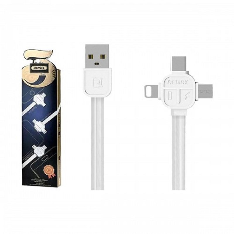 Remax RC-066th Lesu Series 3 in 1 Charging Cable - White