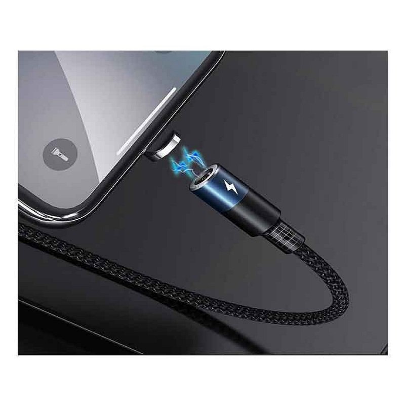Remax RC-102m Zigie Series Magnetic Micro USB Data Cable - Black