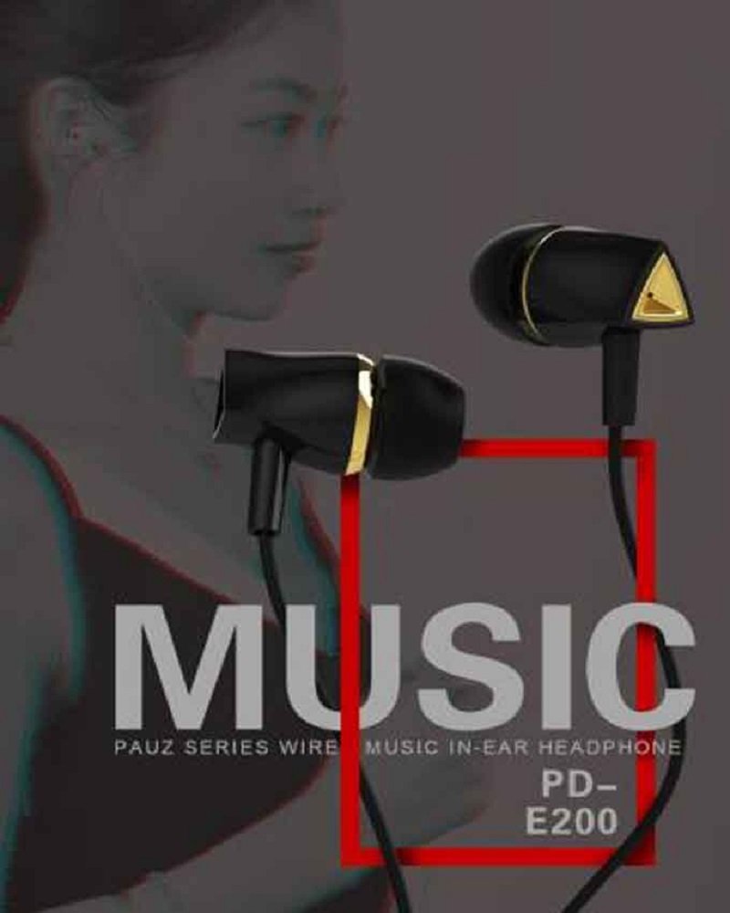 Proda Pauz Series Wired Earphone PD-E200 - Black