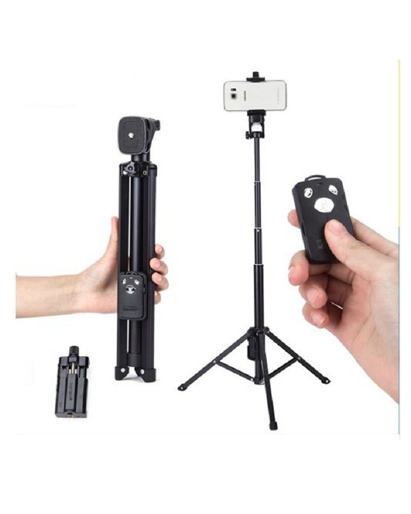 Yunteng YT-1688 3in1 Tripod Selfie Stick And Self-Portrait Monopod - Black
