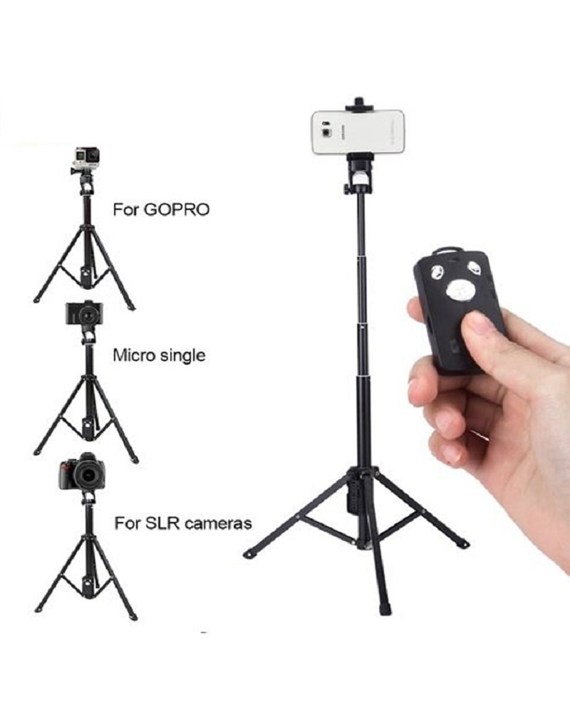 Yunteng YT-1688 3in1 Tripod Selfie Stick And Self-Portrait Monopod - Black