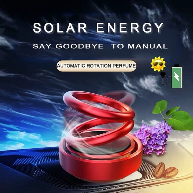 Auto Car Double Ring Rotating Solar Energy Car Air Freshener
